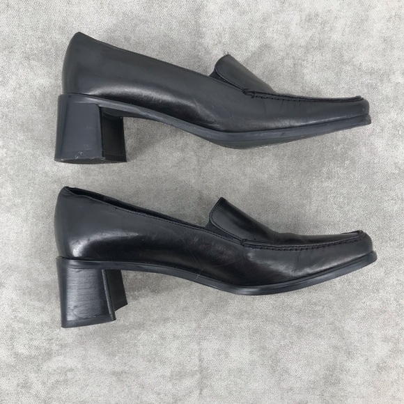 Sesto Meucci  black loafers 6M 2in heel Italy - Picture 5 of 7